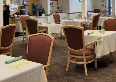 Dining area with chairs and tables